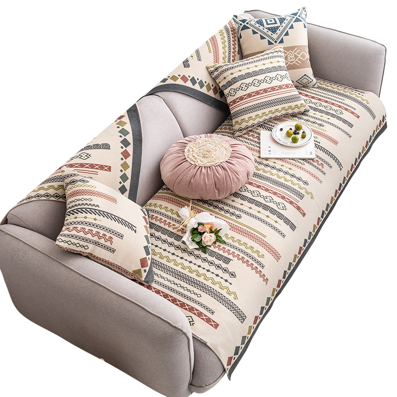 蔓越家 复古棉麻波西米亚夏季沙发垫坐垫四季通用沙发套罩巾防滑,淘宝优惠券,粉丝福利购,淘宝优惠卷