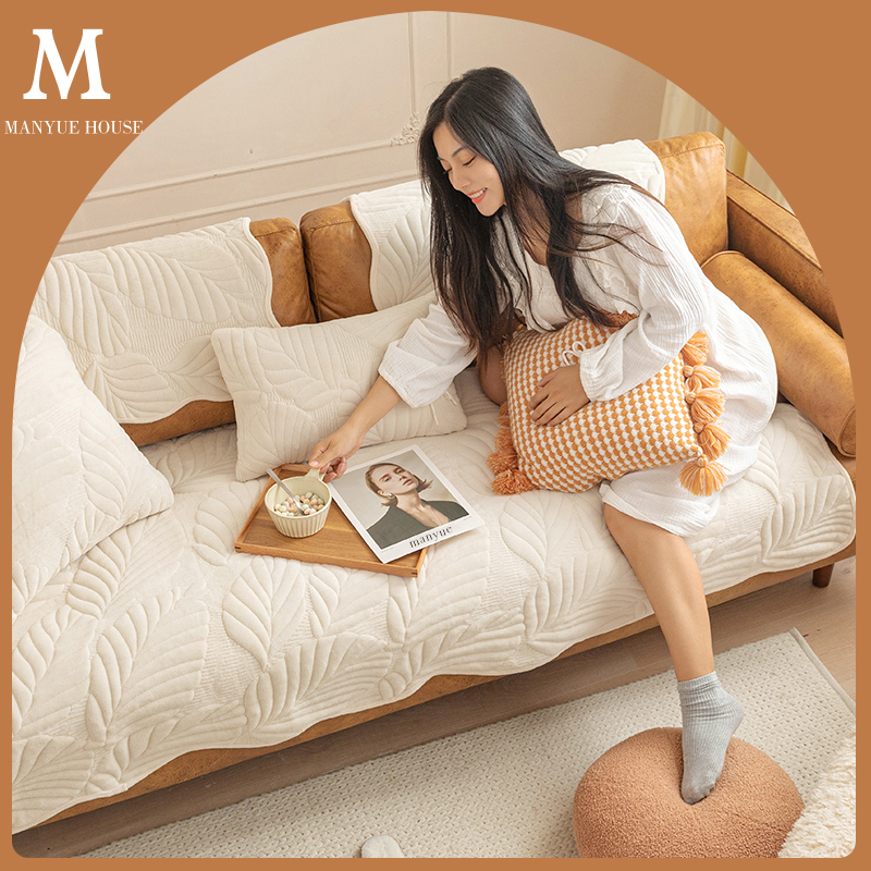 蔓越家 ins复古客厅沙发垫毛绒沙发套罩秋冬四季沙发巾盖布坐垫子,淘宝优惠券,粉丝福利购,淘宝优惠卷