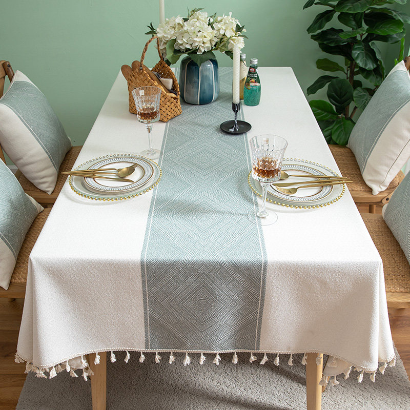 北欧ins风简约现代餐桌布高级感餐厅客厅茶几防尘盖布提花台布,淘宝优惠券,粉丝福利购,淘宝优惠卷