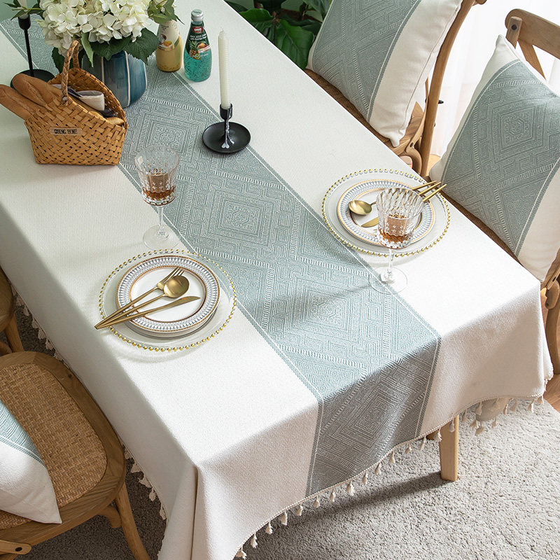 北欧ins风简约现代餐桌布高级感餐厅客厅茶几防尘盖布提花台布,淘宝优惠券,粉丝福利购,淘宝优惠卷
