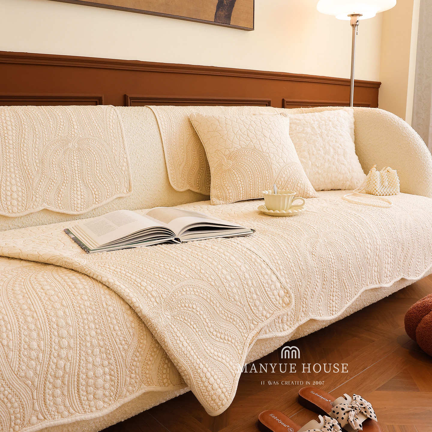 蔓越家 万圣南瓜 全棉沙发垫四季通用防滑坐垫沙发套罩巾垫子机洗,淘宝优惠券,粉丝福利购,淘宝优惠卷