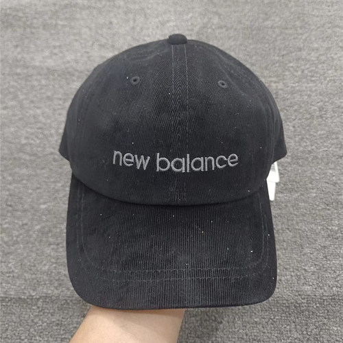 New Balance 新百伦NB Logo休闲街头运动防晒鸭舌帽 LAH22010-BK - 图0