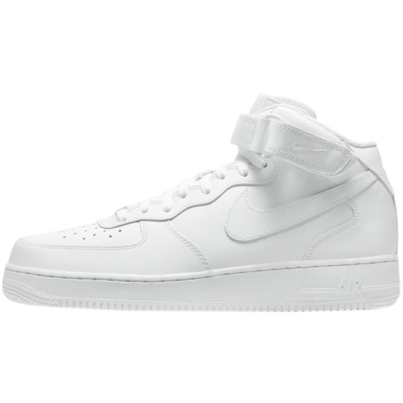 耐克NIKE AIR FORCE 1全白AF1 MID LOW空军一号男纯白中低帮板鞋-图3