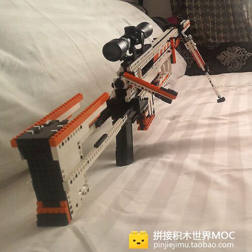 【店长倾力制作】CSGO二西莫夫M200狙击拼装拼插积木枪 - 图2
