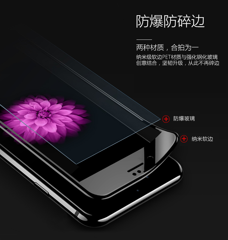 润闰苹果7/8plus钢化膜iphone8全屏覆盖6抗蓝光6s全包边手机贴膜x - 图2