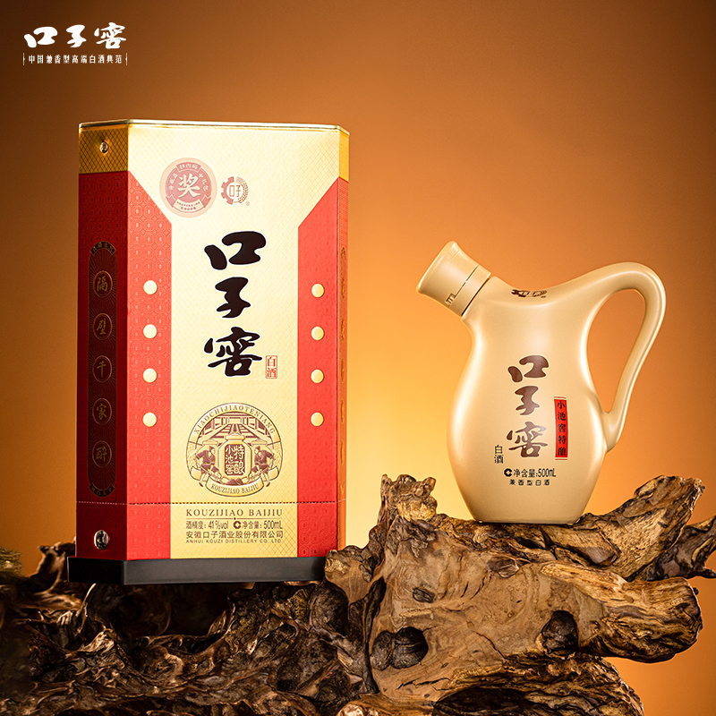 口子窖小池窖特酿41度500mL*4瓶手提装 安徽白酒送长辈官方旗舰店