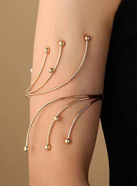 欧美时尚多层太阳手镯女男金属开口手环臂环手臂带厂家直供