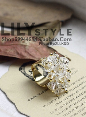 饰品水晶镶嵌戒指特价