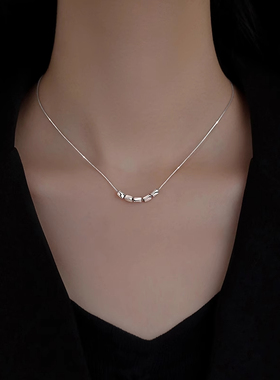 小众轻奢百搭~999纯银转运珠项链