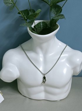 项链展示架人形模特男半身胸像插花首饰架珠宝饰品拍摄陈列架道具