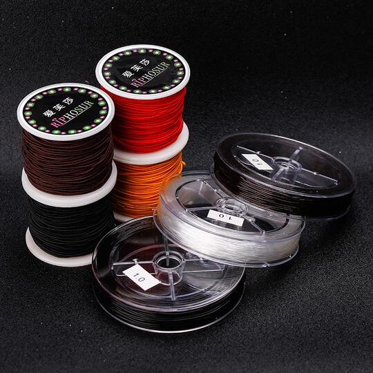 Bracelet elastic rope core-wrapped Buddhist beads cultural and play rope