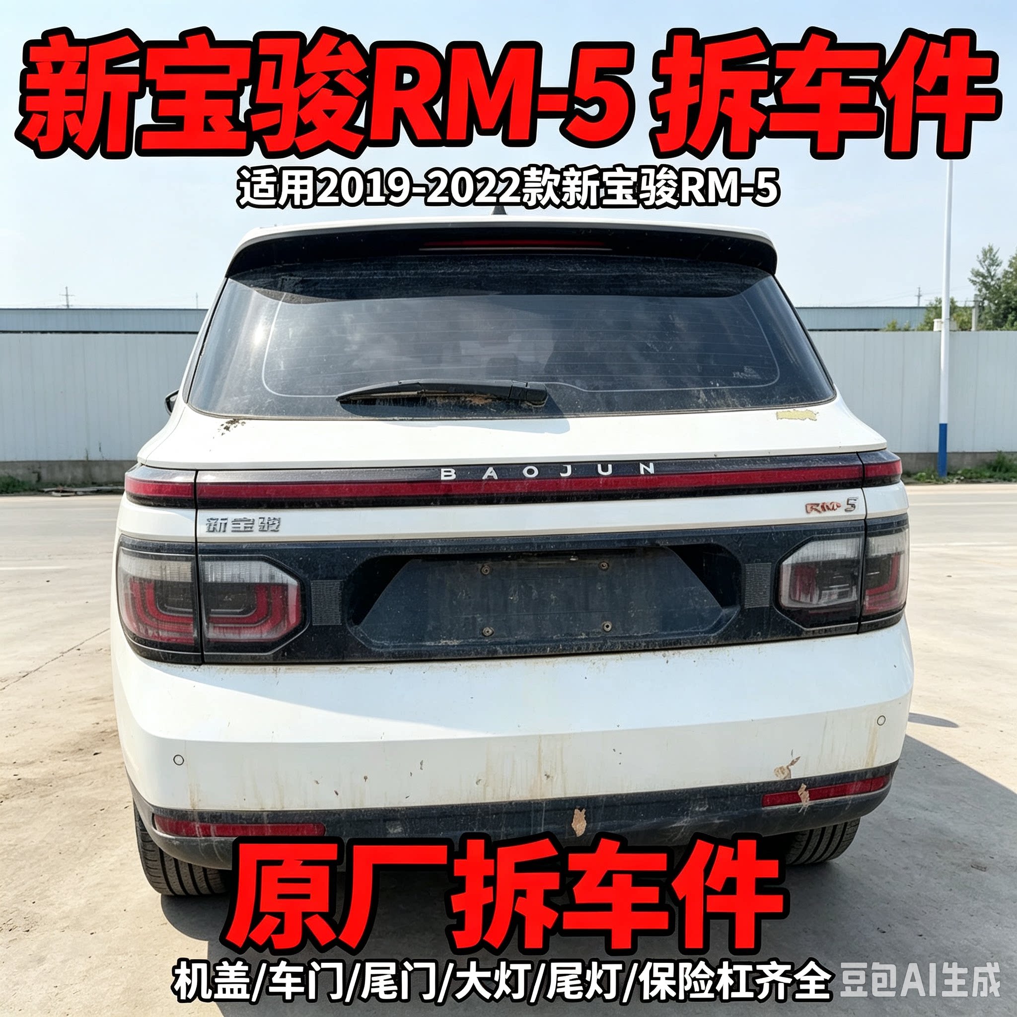 Baojun rm5RM-5 dismantled car parts, hood, grille, door bumper, carpet, seat, headlight, taillight, front panel, second-hand