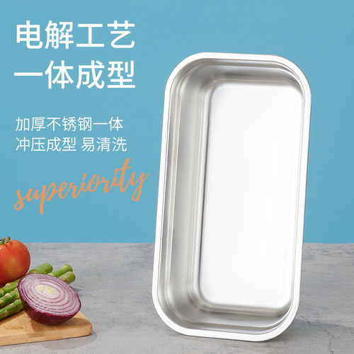 不锈钢雪糕盆冰淇淋专用保鲜盒长方形份数盆展示盒商用容器储存盒 - 图2