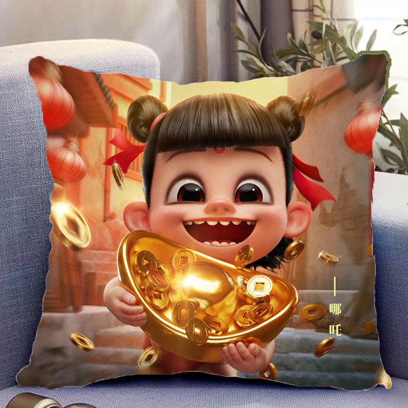 哪吒2之魔童闹海周边抱枕定制动漫玩偶娃娃手办立牌海报靠垫礼物