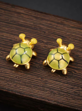 黄金色夜光小乌龟壳蜜蜂转运珠发财手串编织手绳DIY小配件