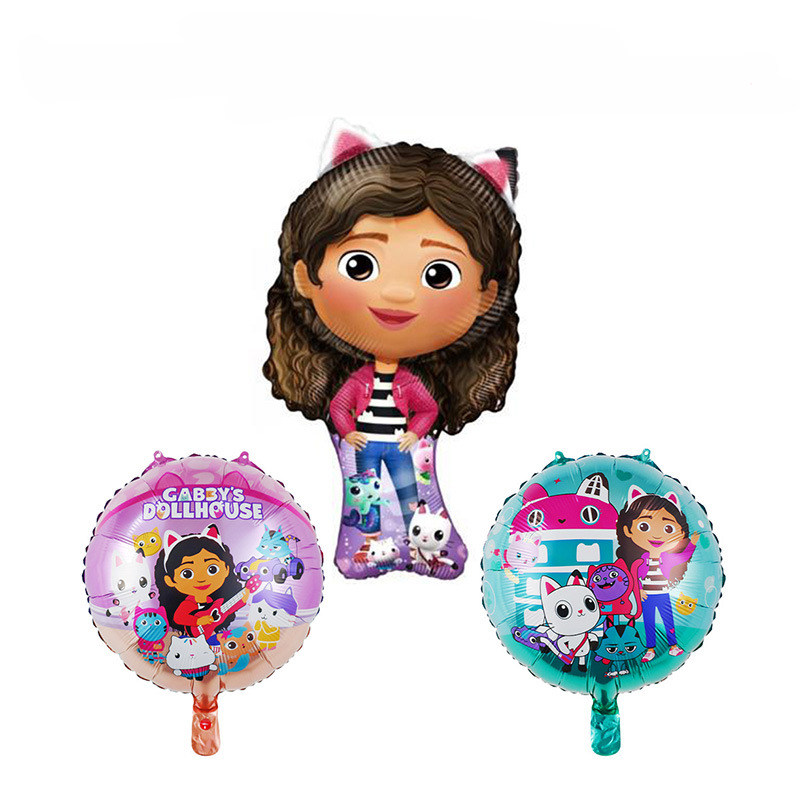 gabby's dollhouse盖比的娃娃屋生日派对装饰拉旗蛋糕插气球套装,淘宝优惠券,粉丝福利购,淘宝优惠卷