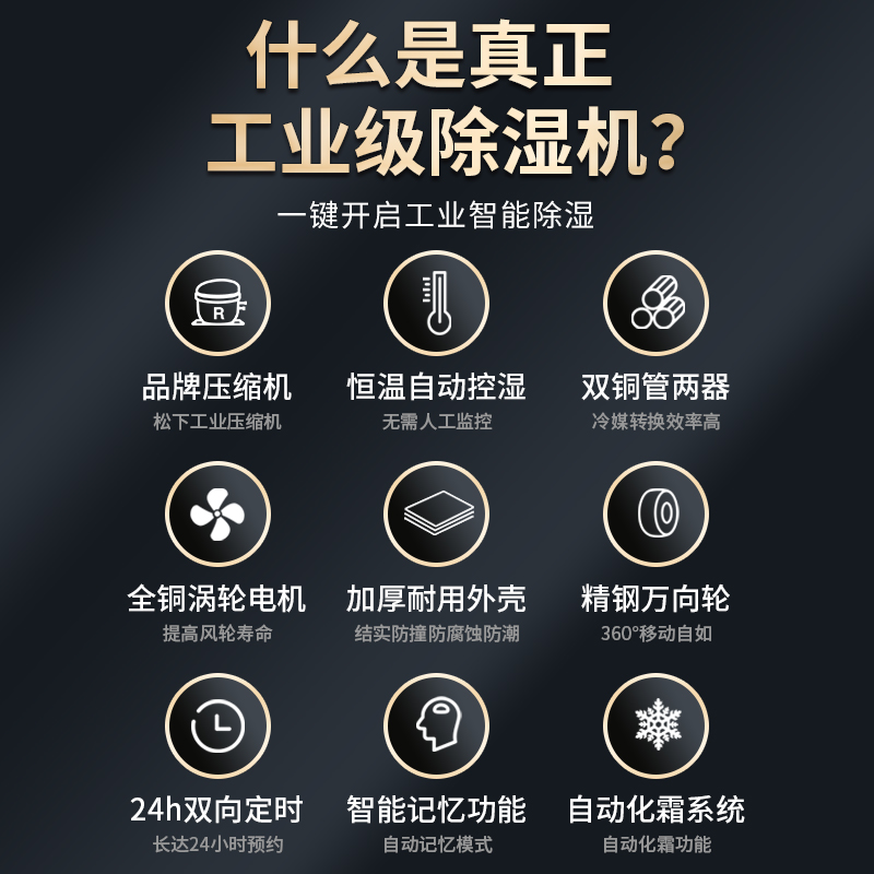 夏新150L除湿机家用地下室车库别墅抽湿机大功率工业去除湿干燥器