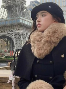 帽子女款秋冬款2026新款黑色冬季贝雷帽显脸小适合方圆脸千金礼帽