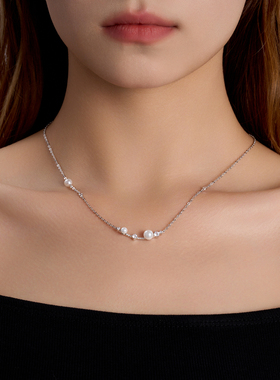 SBS流星光影轻奢珍珠项链高端