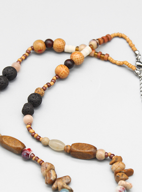 美拉德风项链国潮蝴蝶串珠锁骨链