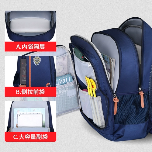 Сверхлегкий школьный рюкзак для мальчиков со сниженной нагрузкой, популярно в интернете, защита позвоночника