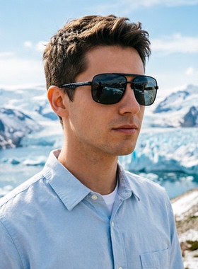 加宽胖脸男士偏光太阳镜大脸墨镜男款黑色茶色高清开车防强光