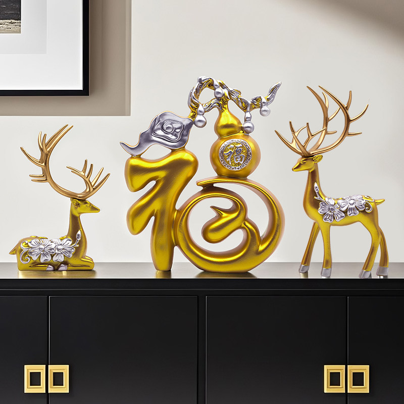 新中式福字桌面摆件玄关柜客厅电视柜酒柜家居装饰品乔迁新居礼品,淘宝优惠券,粉丝福利购,淘宝优惠卷