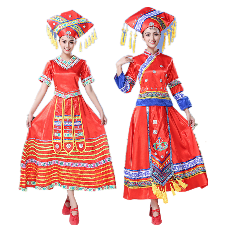 云南三月三广西壮族少数舞蹈服装 jzsirdfs娇诗若民族服装/舞台装