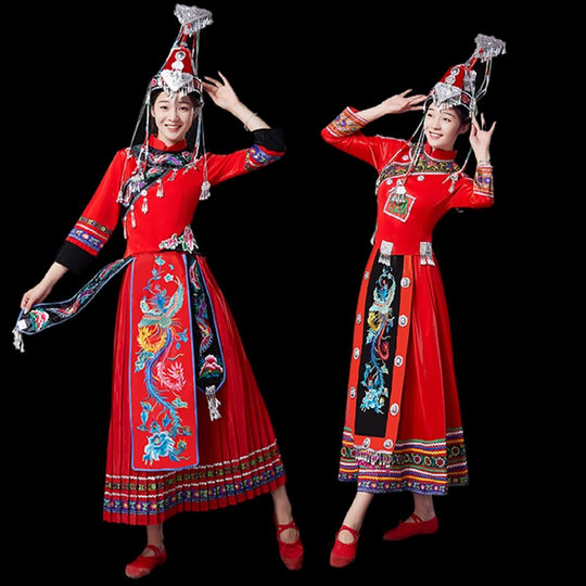 Она костюмы этнических меньшинств, женские костюмы Мяо