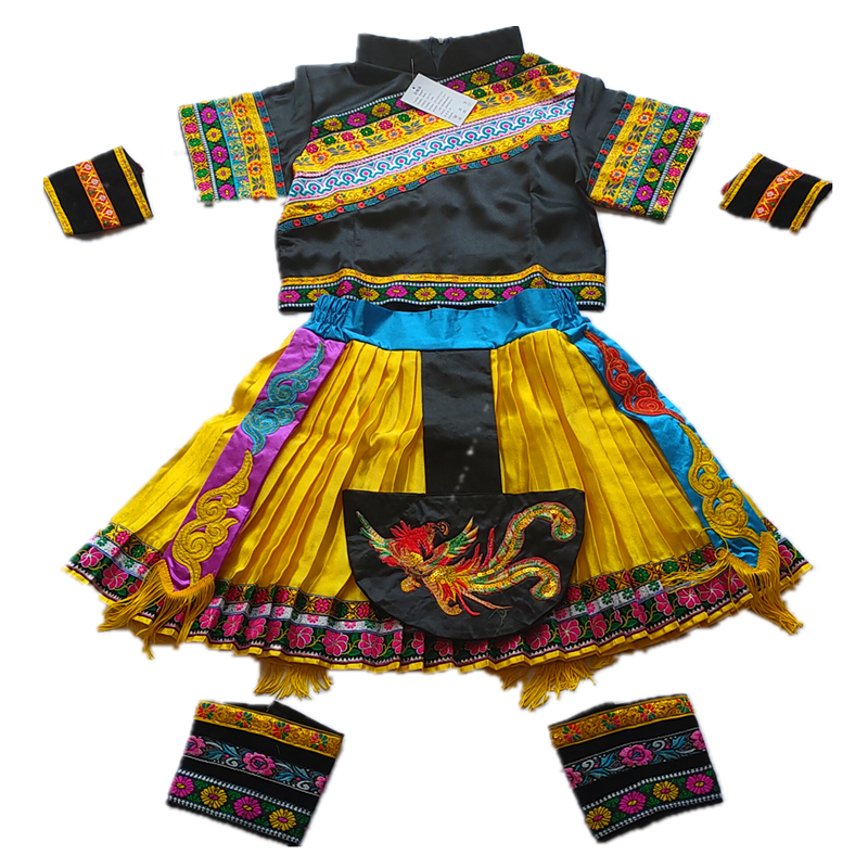 新款少数民族畲族套装舞蹈表演夏季 jzsirdfs娇诗若民族服装/舞台装