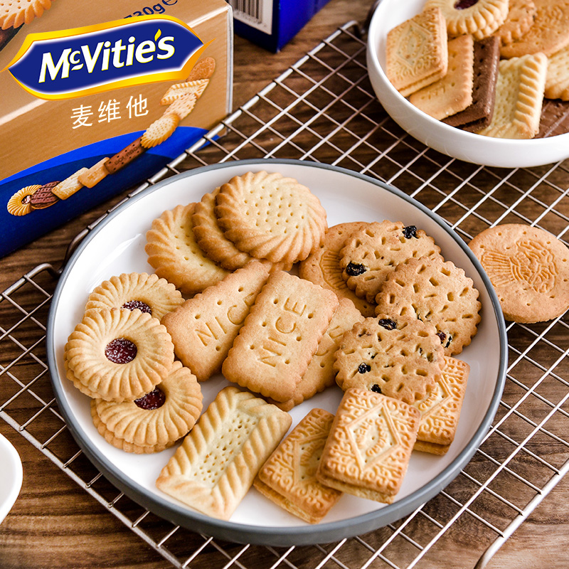 临期低价，英国皇室指定供应商 Mcvities 麦维他 美味缤纷饼干组合 730g