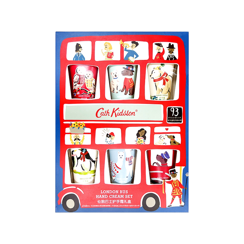 【英国品牌】Cath Kidston伦敦巴士秋冬粗糙滋润保湿护手霜礼盒