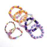 Акриловые бусины ручной работы, детский браслет, аксессуар с аксессуарами с бусинами, плетеный набор материалов, новая коллекция, «сделай сам», раннее развитие