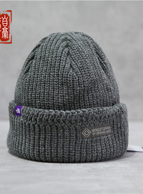 章自豪现货TNF紫标 Field Watch Cap 羊毛混防风保暖冷帽线帽24aw