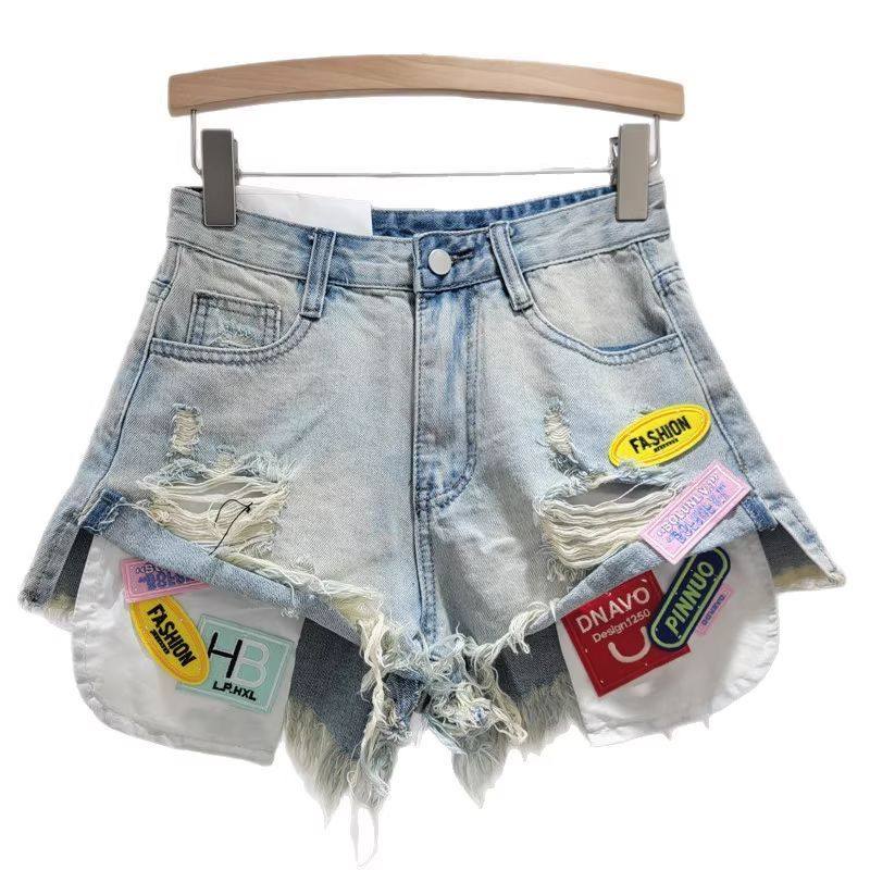 清仓尾货~专柜尾货辣妹高街辣妹毛边牛仔热裤显瘦个性破洞短裤女,淘宝优惠券,粉丝福利购,淘宝优惠卷
