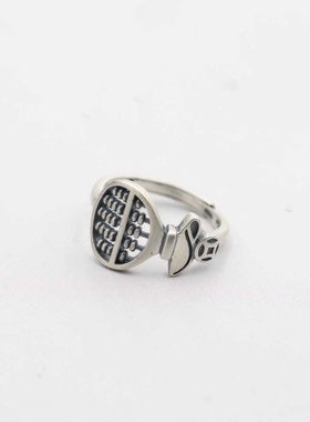 新品新款中国风精打细算盘戒指韩