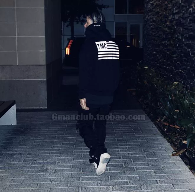 [Gman高街 Fog Essentials LA限定TMC黑色3M加绒连帽衫套头卫衣]