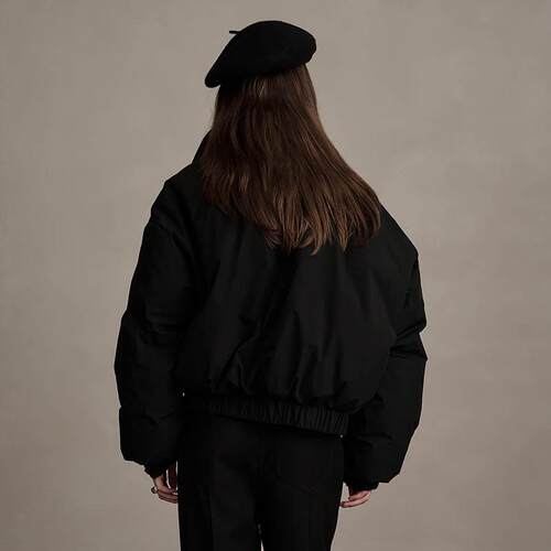 D-HARRY/迪哈利冬新款高立领保暖黑色短款羽绒服DH244G97736D - 图2