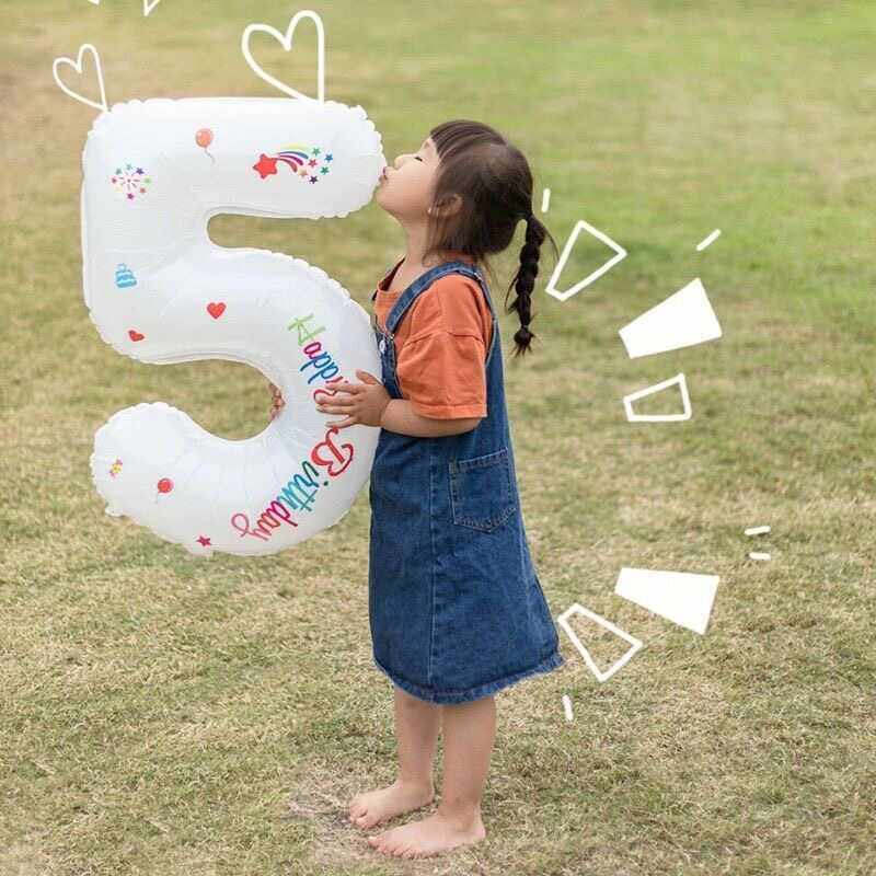 ins风白色铝膜数字气球周岁生日户外派对场景布置网红拍照道具,淘宝优惠券,粉丝福利购,淘宝优惠卷