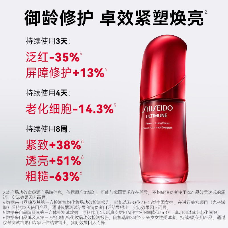 资生堂第三代红腰子精华液75ml红妍肌活面部精华维稳修护官方旗舰
