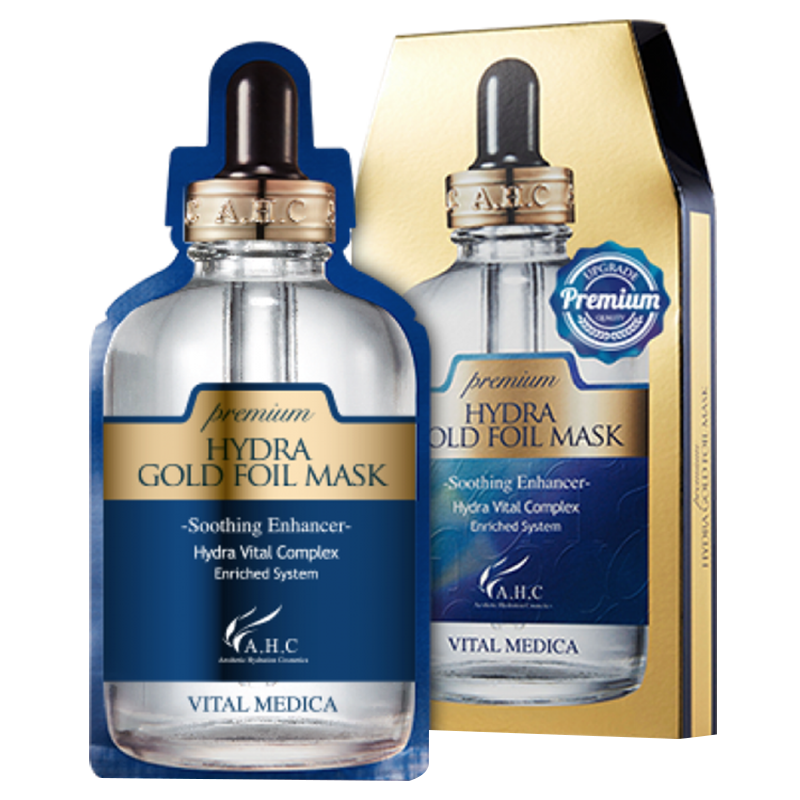 ahc /爱和纯黄金b5玻尿酸补水锡纸 Sasa莎莎海外贴片面膜