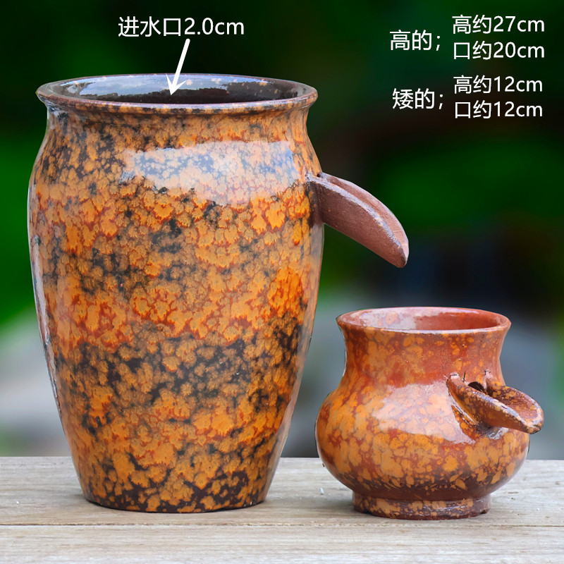 特价陶瓷花盆生态流水陶罐开口过滤循环水摆件鱼缸养鱼创意,淘宝优惠券,粉丝福利购,淘宝优惠卷