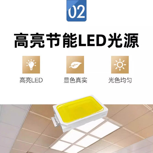 雷士照明led家用厨卫灯300x600集成吊顶平板灯卫生间过道吸顶灯 - 图1