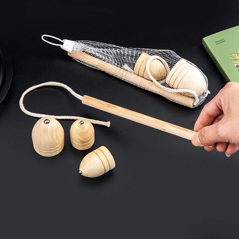 Children's gift educational toy wooden top set