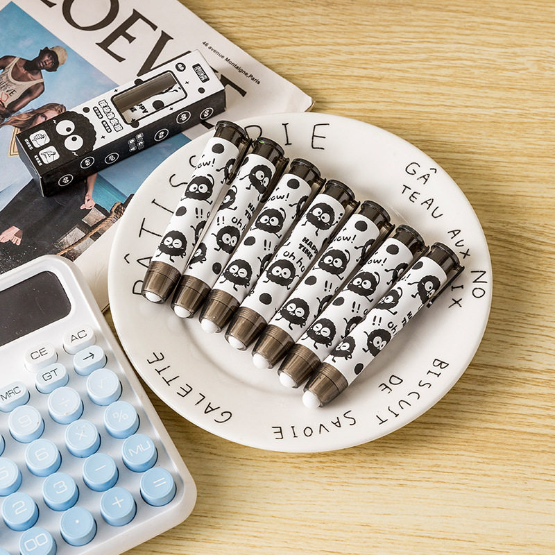 小煤球按动橡皮擦可爱文具小学生高颜值按压橡皮开学班级小礼物