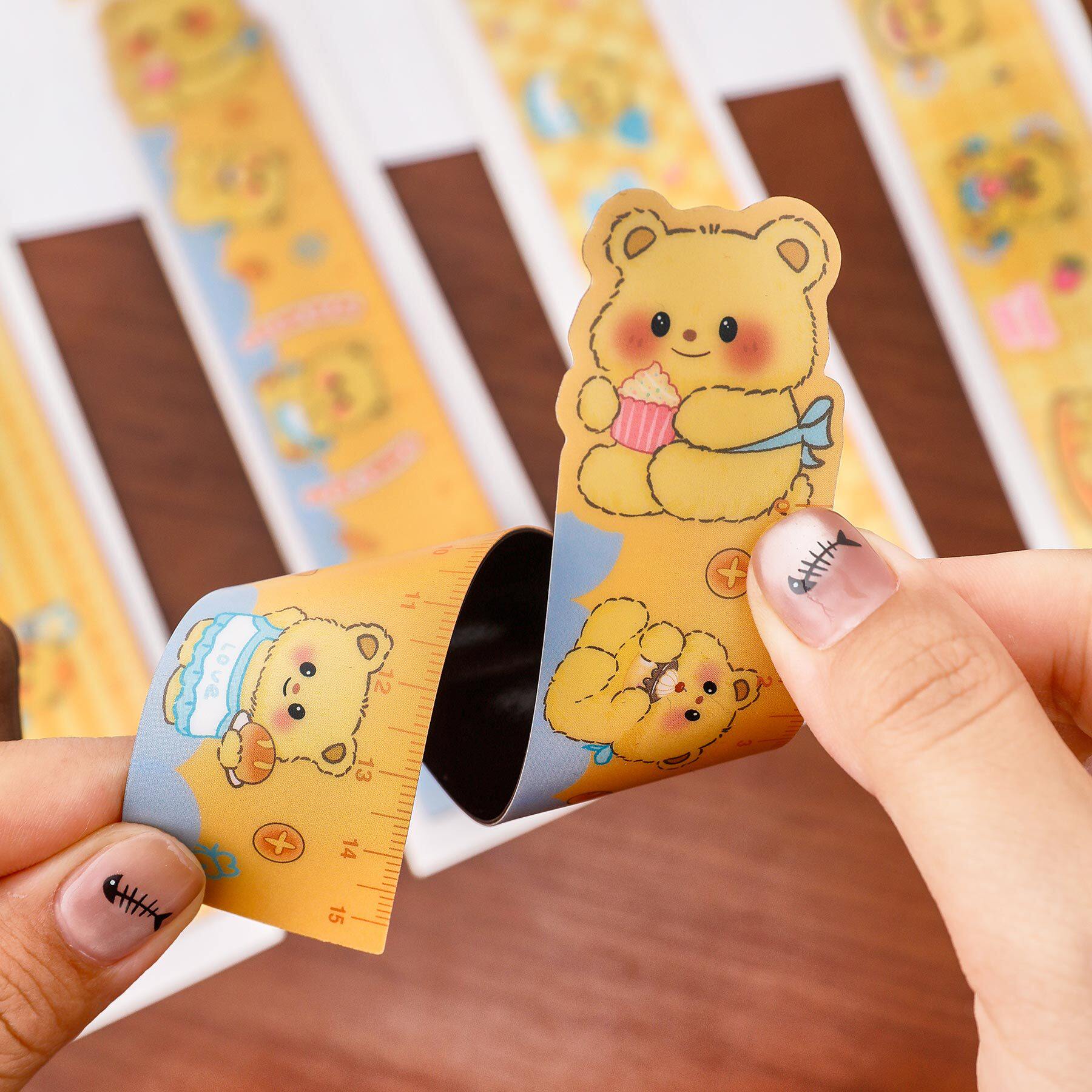 可爱磁性尺子儿童小学生女孩学生奖励磁力直尺高颜值小礼品小礼物