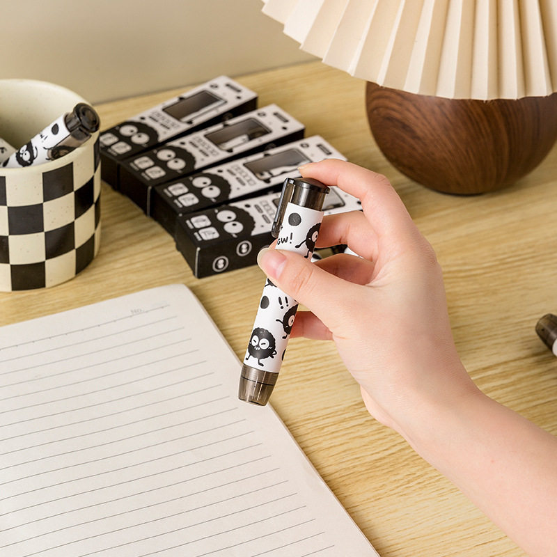 小煤球按动橡皮擦可爱文具小学生高颜值按压橡皮开学班级小礼物