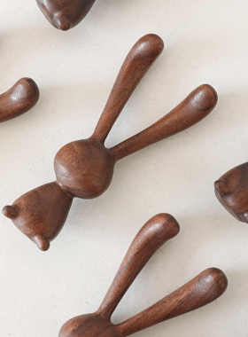 黑胡桃木长耳朵兔子眼部按摩