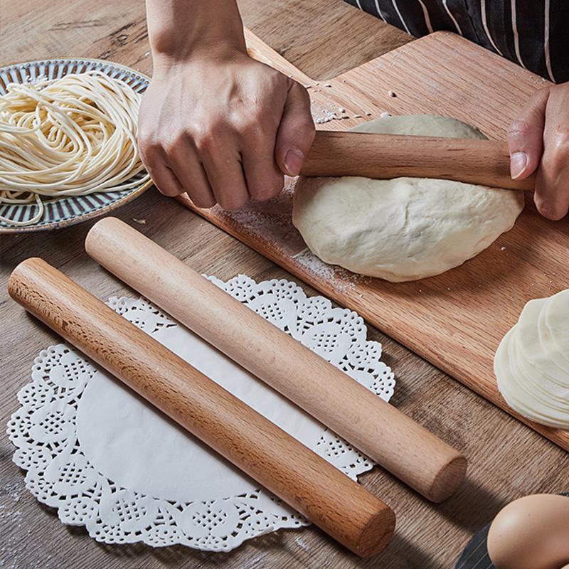 擀面杖套装实木小号大号压面棍案板家用加长赶杆面棍干擀面棒神器 - 图2