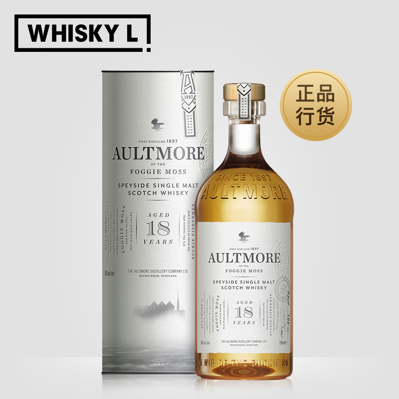 WHISKY L AULTMORE欧摩18年单一麦芽苏格兰威士忌进口洋酒行货 - 图0